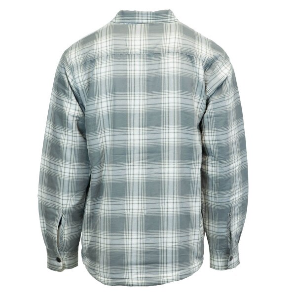 Wrangler Plaid Gray Sherpa Lining Long-Sleeve Button-Down Jacket